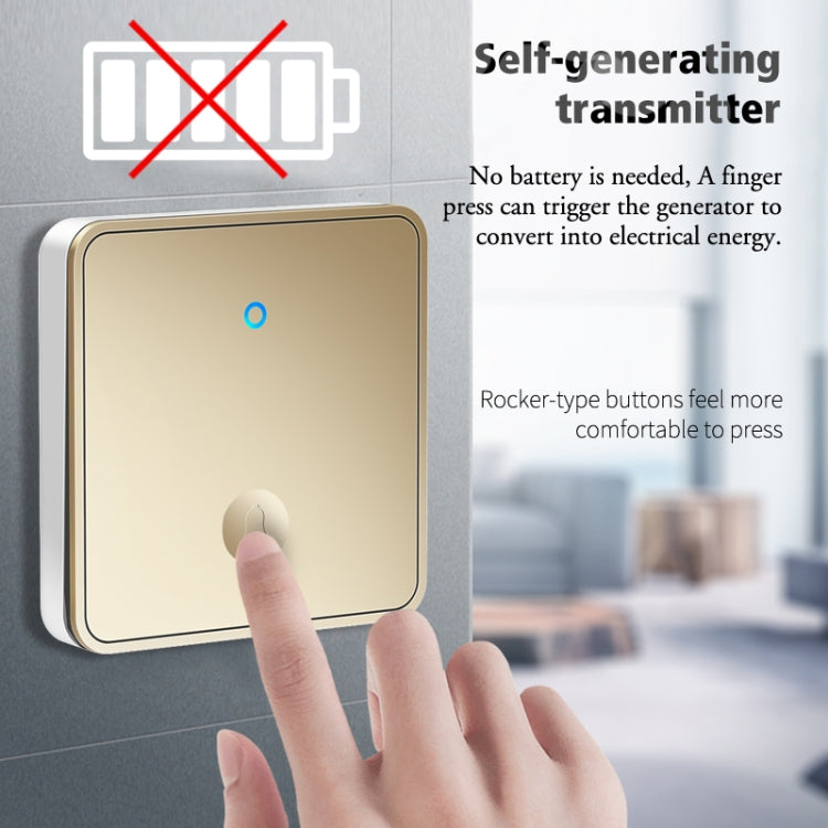 CACAZI FA50 1 For 1 Push-button Self-generating Wireless Doorbell CACAZI FA50 1 For 1 Push-button Self-generating Wireless Doorbell